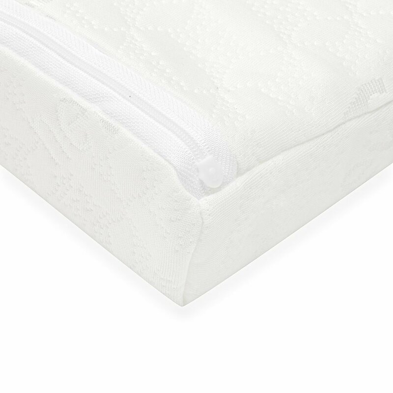 Perna oblica New Baby Basic din spuma cu husa detasabila 59x37 cm 0 luni+ White - 1