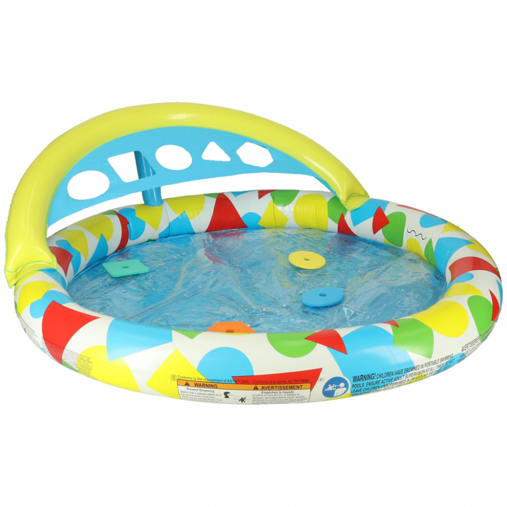 Piscina gonflabila cu cu sortator si parasolar Multicolor - 2 | YEO