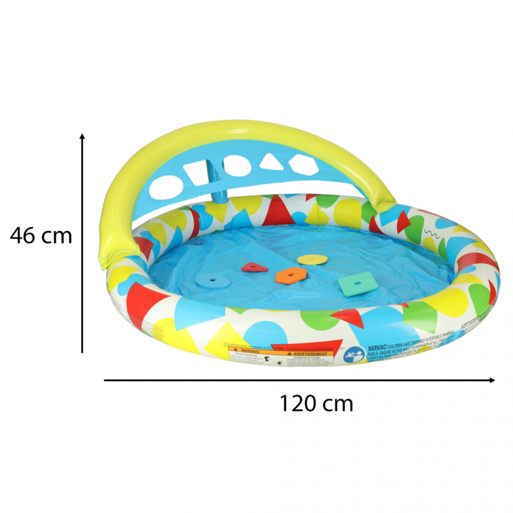 Piscina gonflabila cu cu sortator si parasolar Multicolor - 3 | YEO