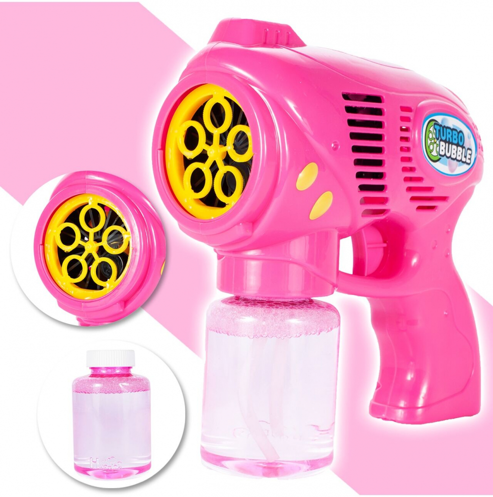 Pistol pentru baloane de sapun Turbo Bubble Pink - 3 | YEO