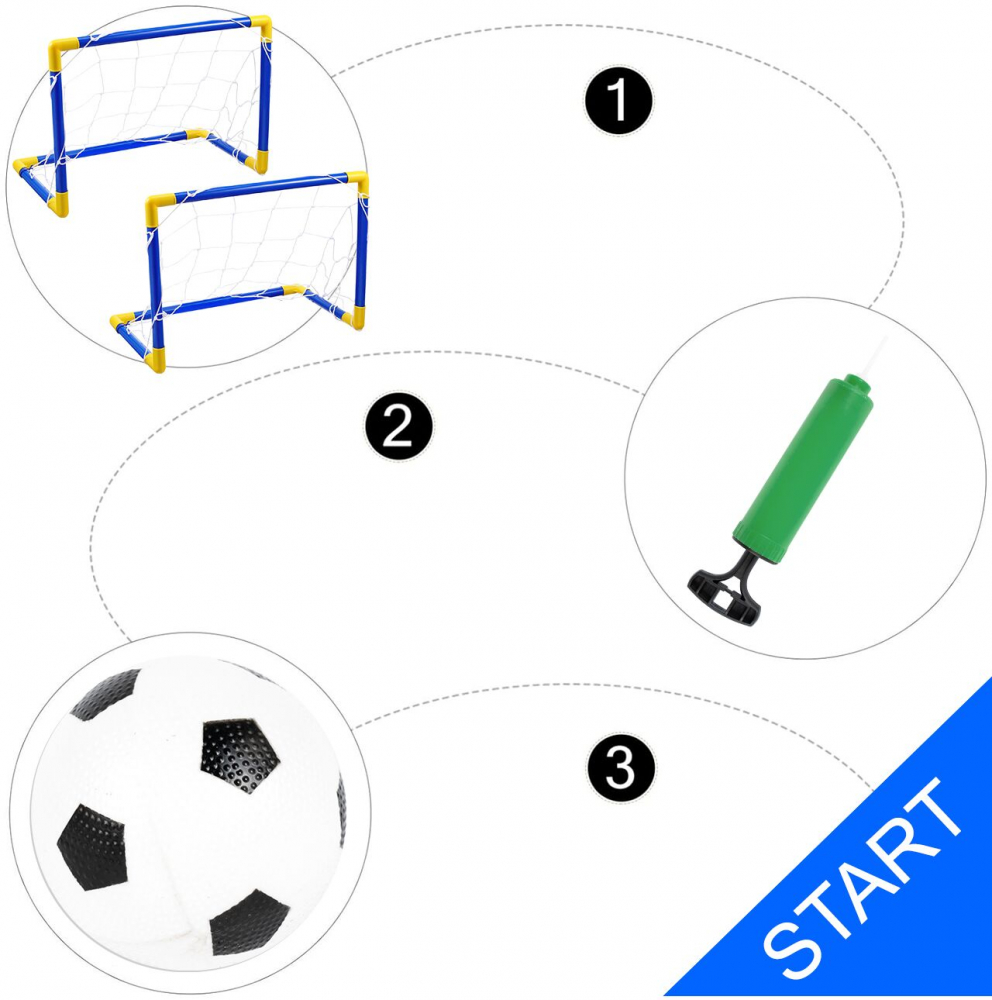 Poarta de fotbal cu minge si pompa Soccer Goal - 4