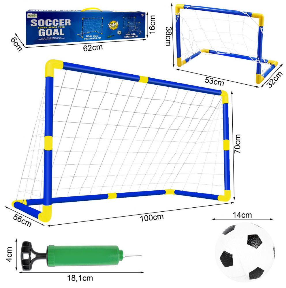 Poarta de fotbal cu minge si pompa Soccer Goal - 9