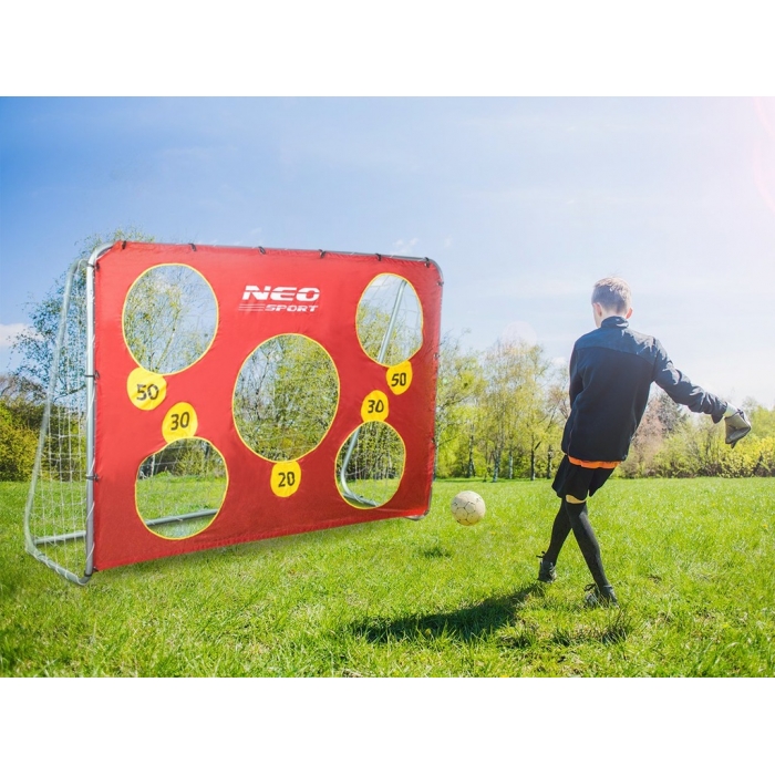 Poarta mare pentru fotbal Neo-Sport cu covoras numerotat 215x76x153 cm - 2