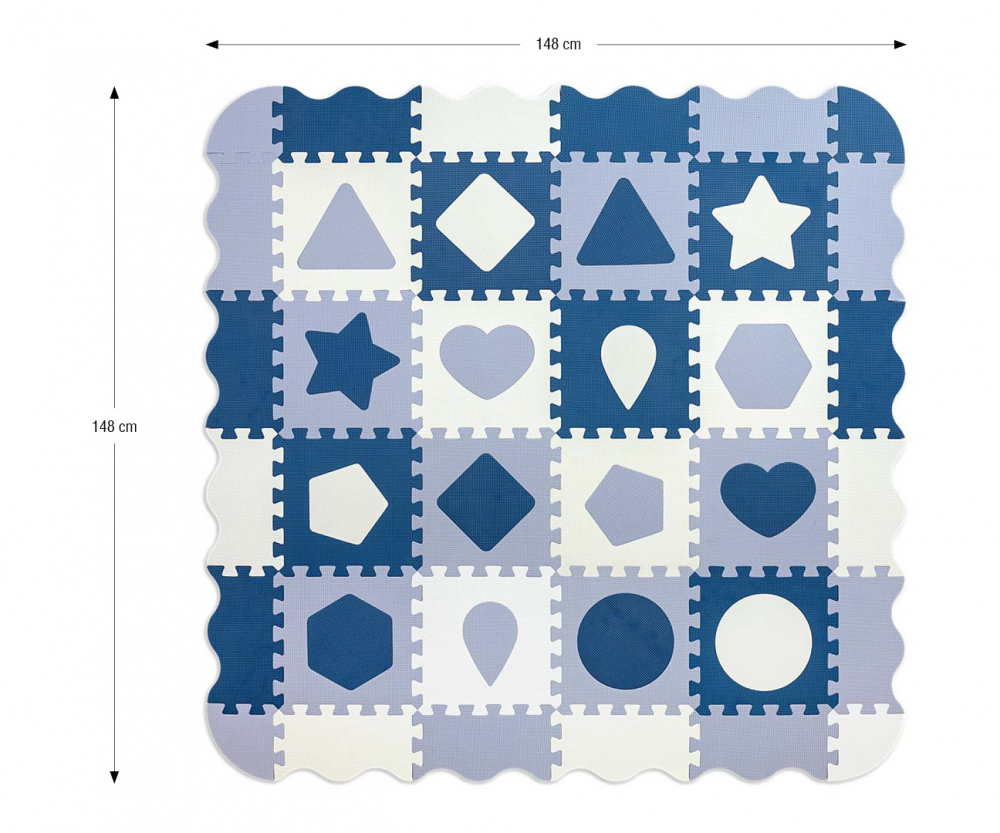 Puzzle din spuma Jolly 4, 36 piese 148x148 cm blue - 4