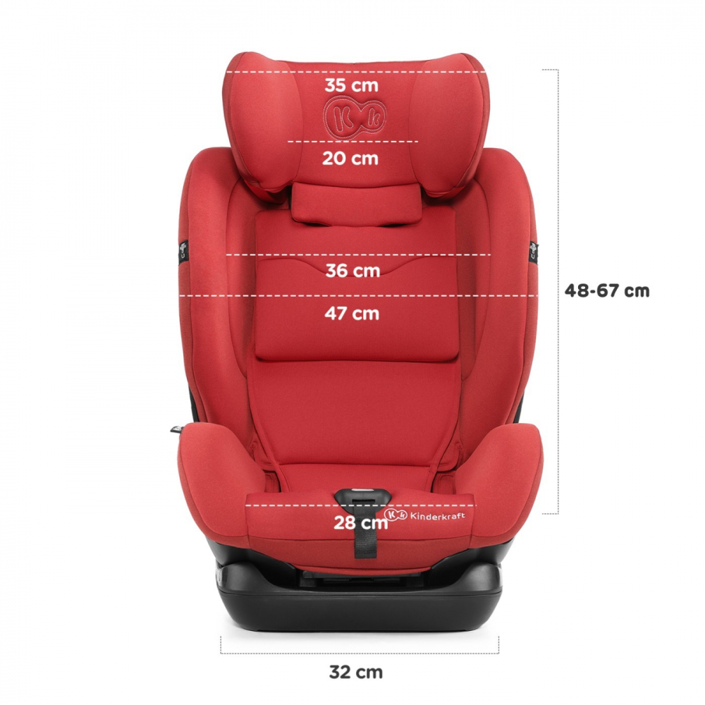 Scaun auto isofix Kinderkraft MyWay 0-36 kg red - 2 | YEO