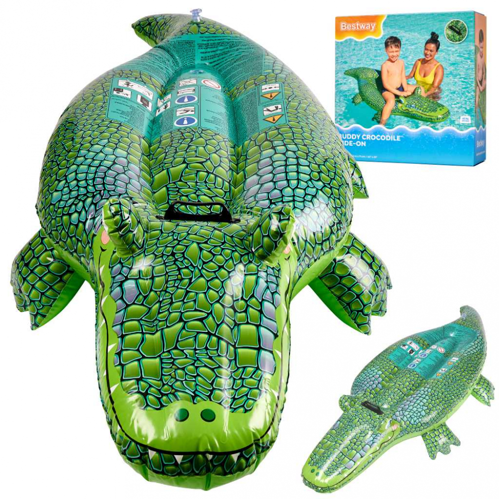 Saltea gonflabila 150 cm model Green Crocodile - 1 | YEO