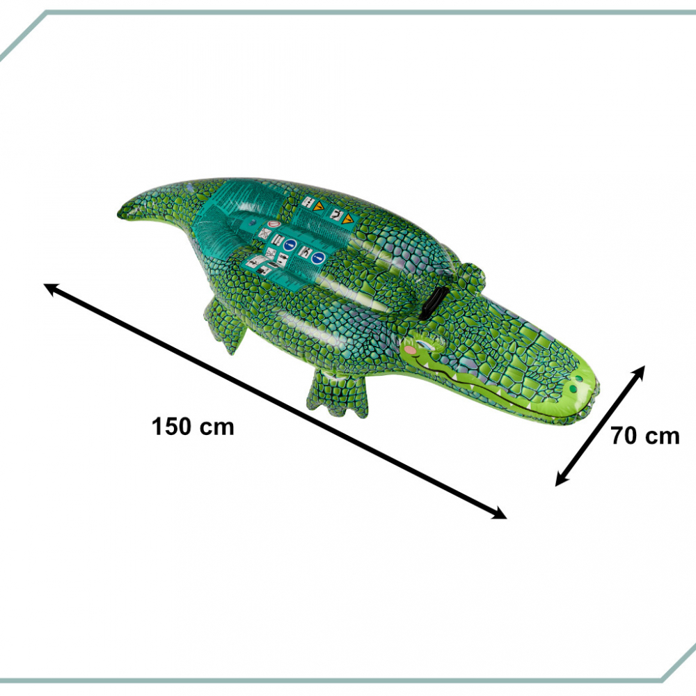 Saltea gonflabila 150 cm model Green Crocodile - 3 | YEO