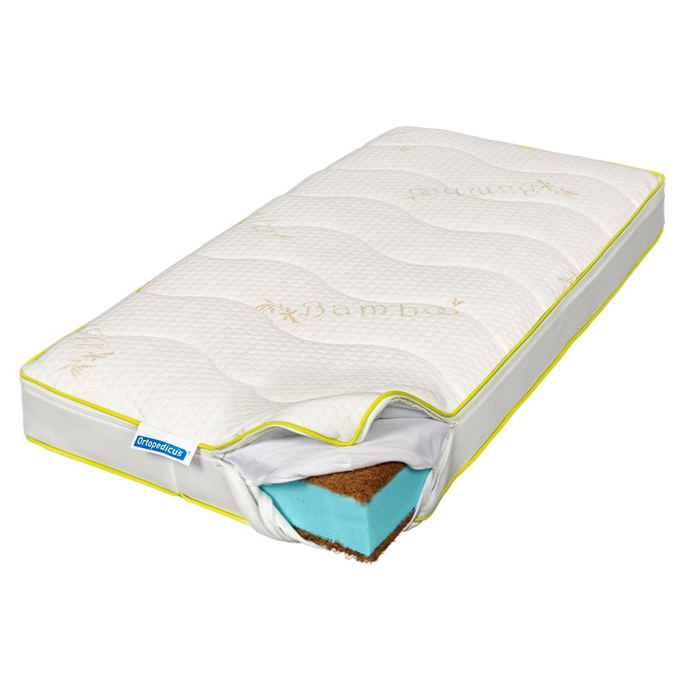Saltea de pat Ortopedica pentru copii 70x140 Arcuri Pocket bio cocos bio bambus Zen Baby