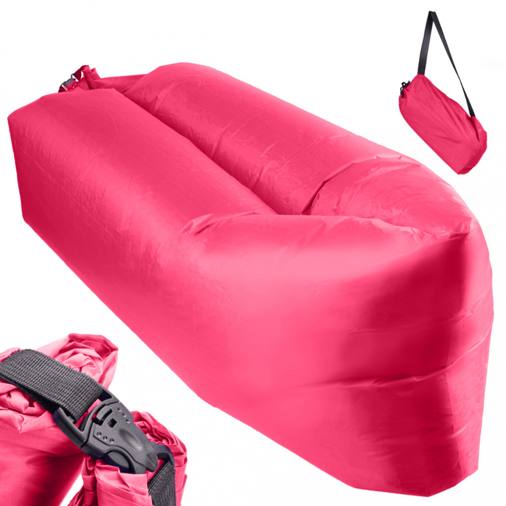 Saltea gonflabila tip Lazy Bag 230 x 70cm Pink