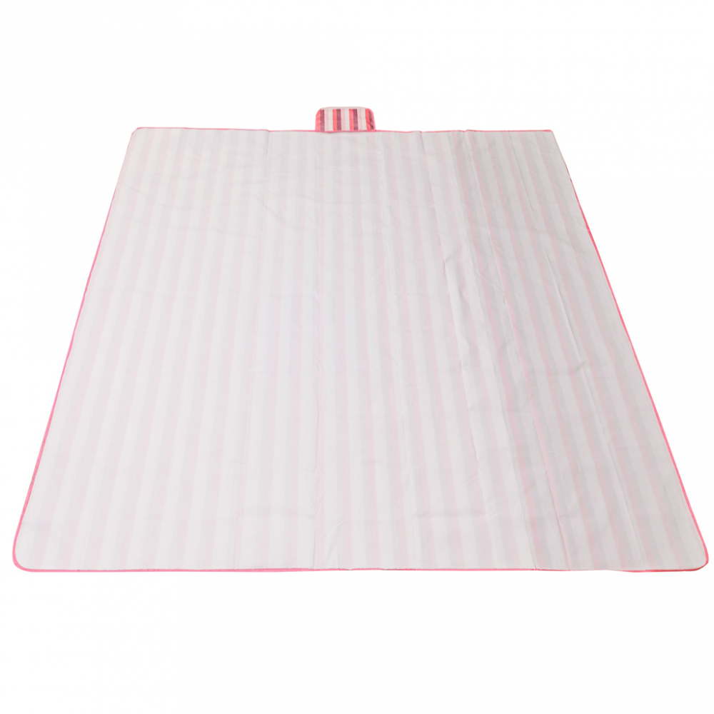 Saltea impermeabila de plaja sau picnic 200 x 200 cm Pink Strips - 2 | YEO