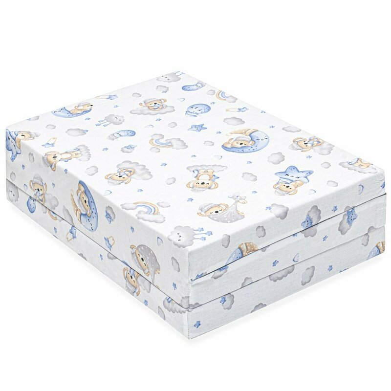 Salteluta pliabila New Baby standard pentru patut din spuma 120x60x5 cm Koala Blue - 1