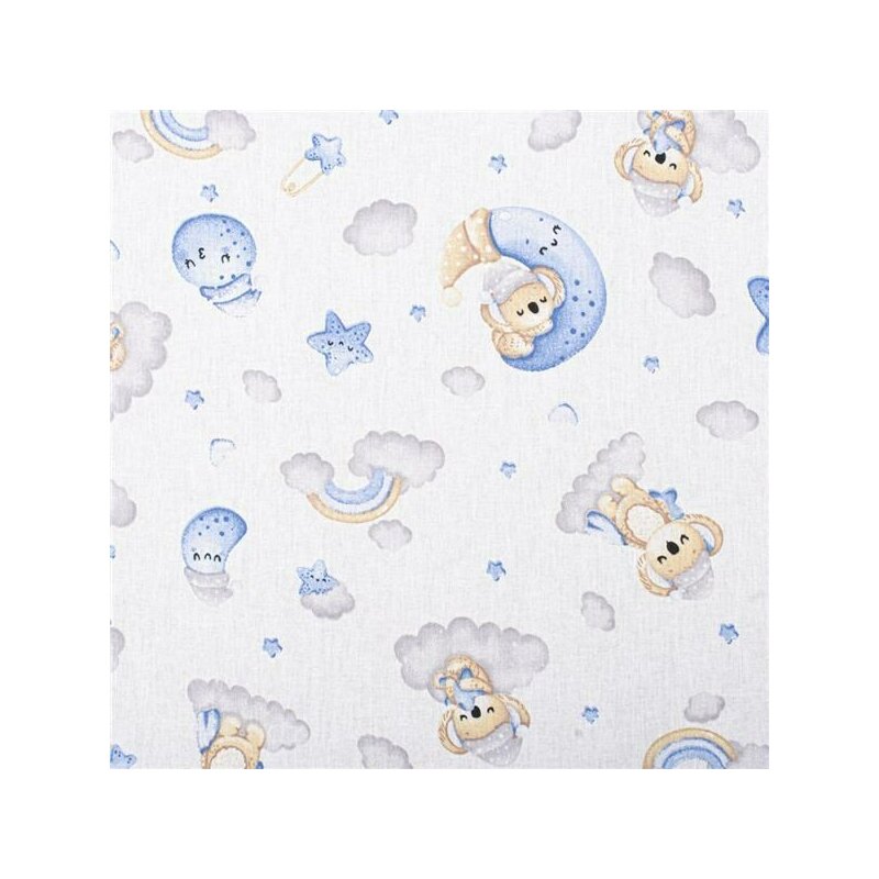 Salteluta pliabila New Baby standard pentru patut din spuma 120x60x5 cm Koala Blue - 4