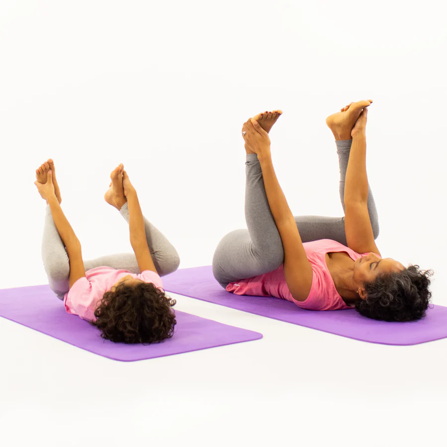 Set Yoga mama-copil saltele asortate si carduri incluse Cloud mov - 5