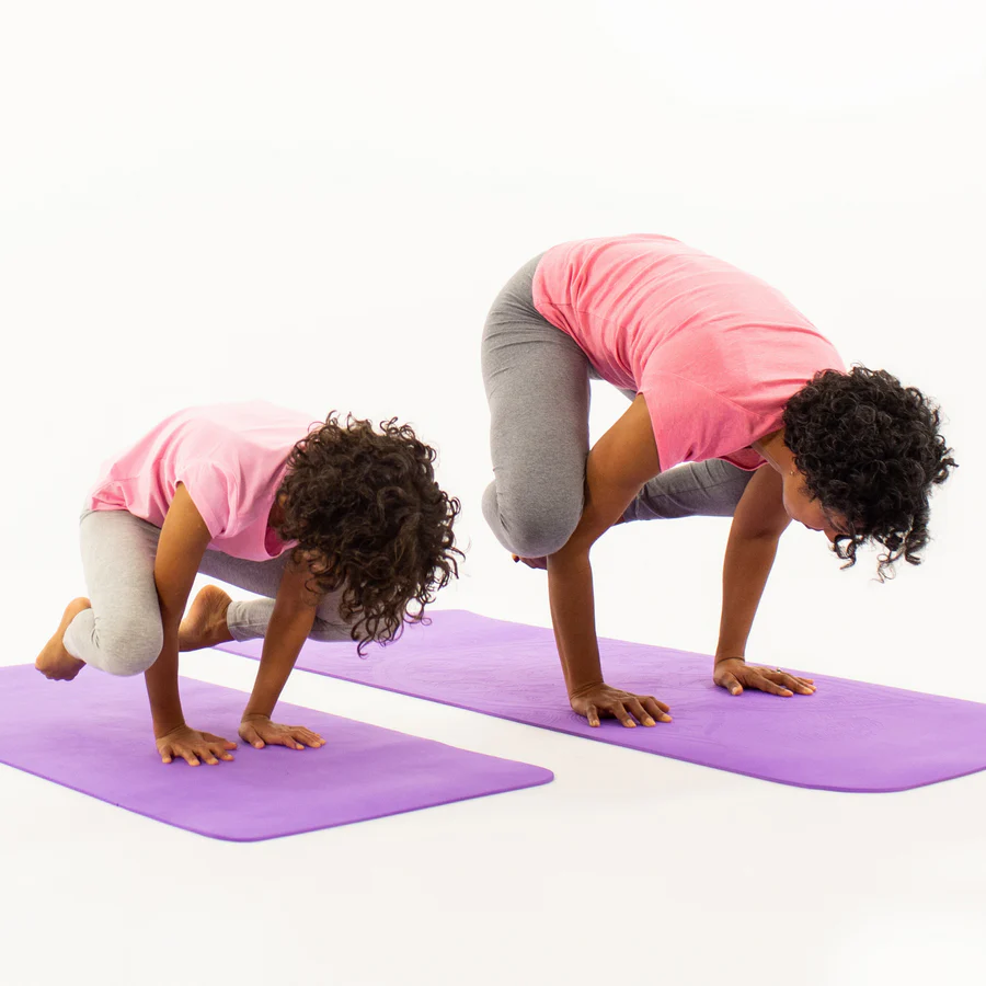 Set Yoga mama-copil saltele asortate si carduri incluse Cloud mov - 6