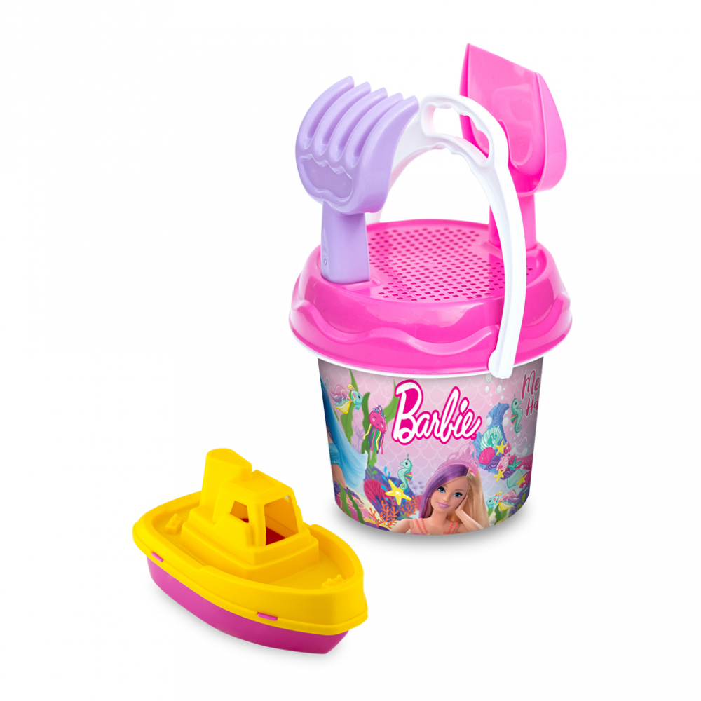 Set de joaca pentru plaja Small Castle Barbie cu 6 accesorii Pink - 1 | YEO