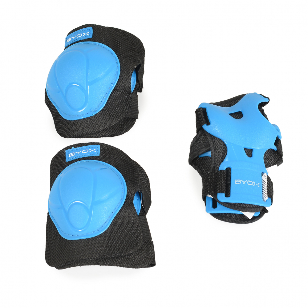 Set protectii cotiere, genunchiere si brate Byox Blue Class A pana la 25kg