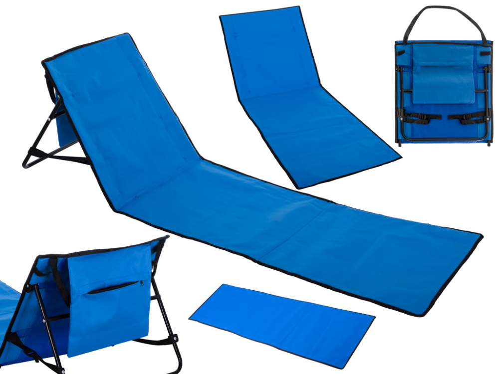 Sezlong de plaja pliabil 150x47x48cm Blue