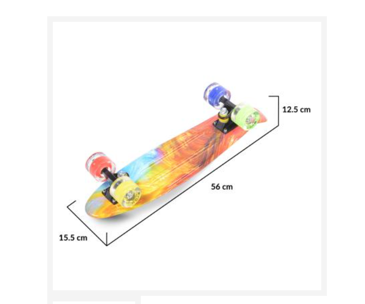 Skateboard 56 cm Byox Comics cu lumini Led