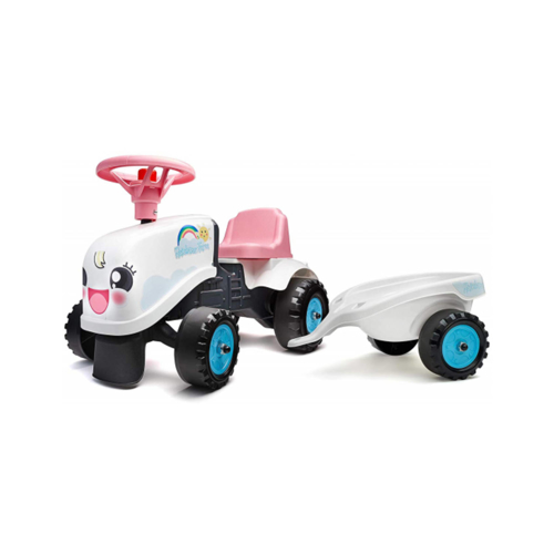 Tractor pentru copii cu remorca roz FK 206B - 2
