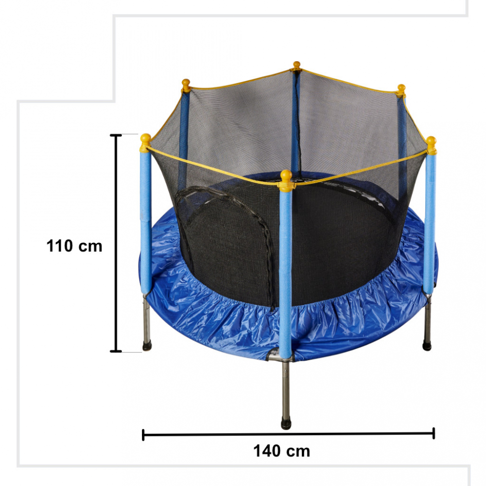 Trambulina cu plasa de protectie 140 cm Blue - 2 | YEO