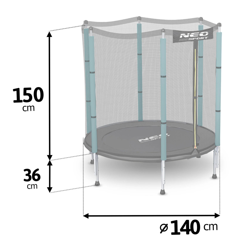 Trambulina de gradina pentru copii 140 cm 4.5ft Neo-Sport - 1 | YEO