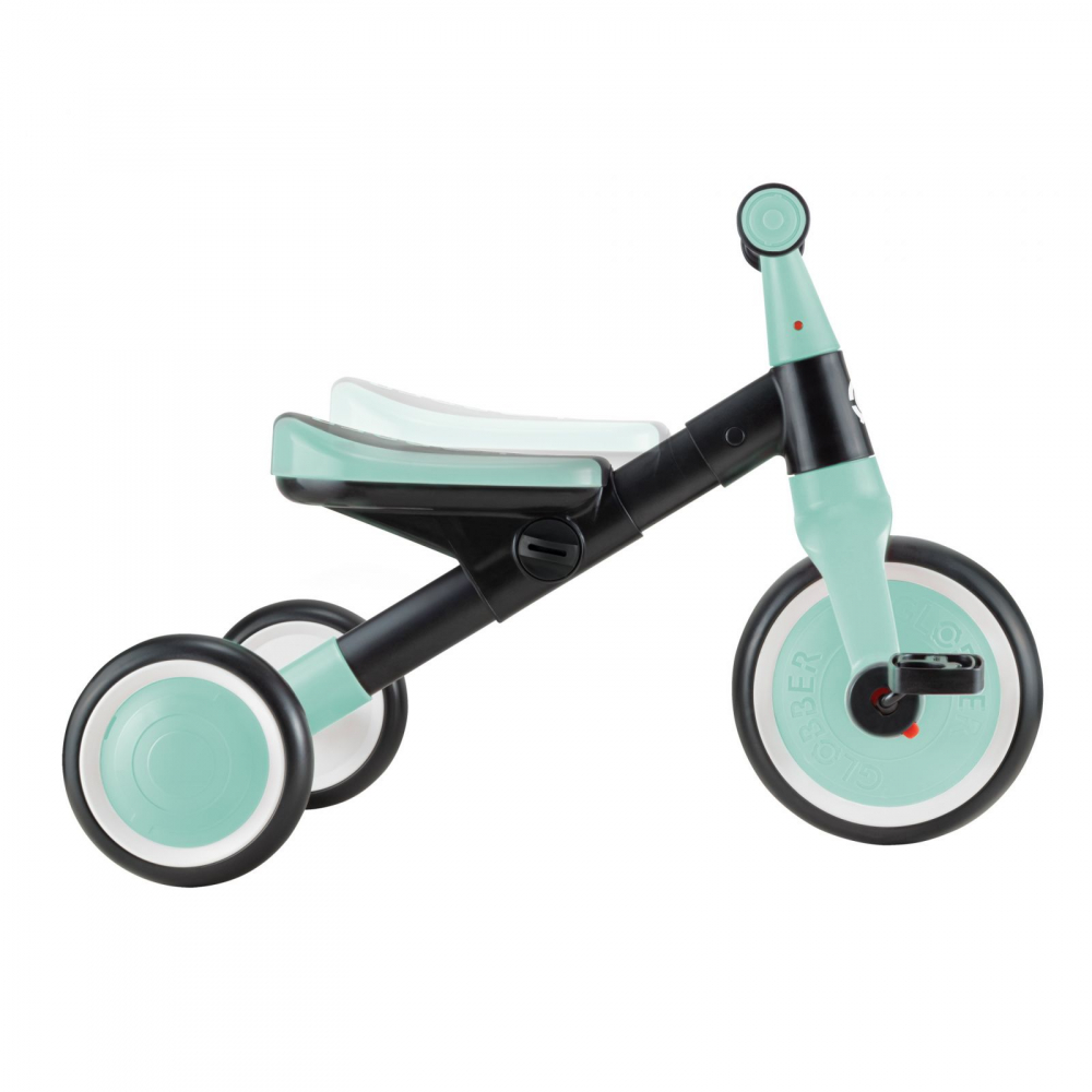 Poze Tricicleta Globber 2 in 1 verde pal cu scaun ajusatibl pe inaltime, roti din cauciuc EVA, pedale detasabile de la 12 luni nichiduta.ro 