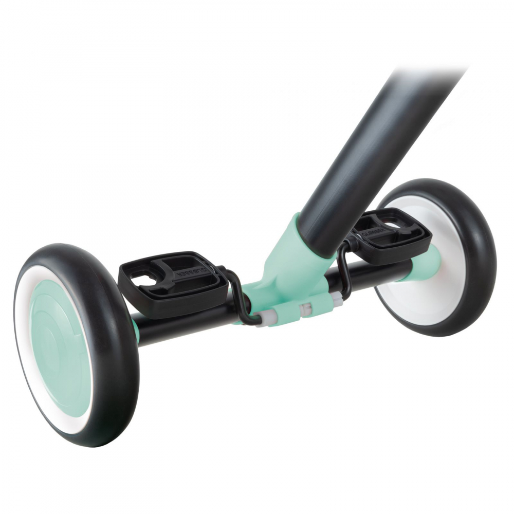 Poze Tricicleta Globber 2 in 1 verde pal cu scaun ajusatibl pe inaltime, roti din cauciuc EVA, pedale detasabile de la 12 luni nichiduta.ro 