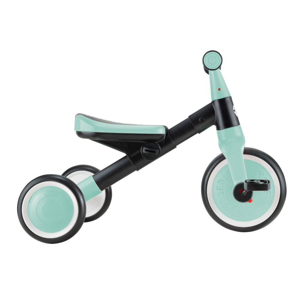 Poze Tricicleta Globber 2 in 1 verde pal cu scaun ajusatibl pe inaltime, roti din cauciuc EVA, pedale detasabile de la 12 luni nichiduta.ro 