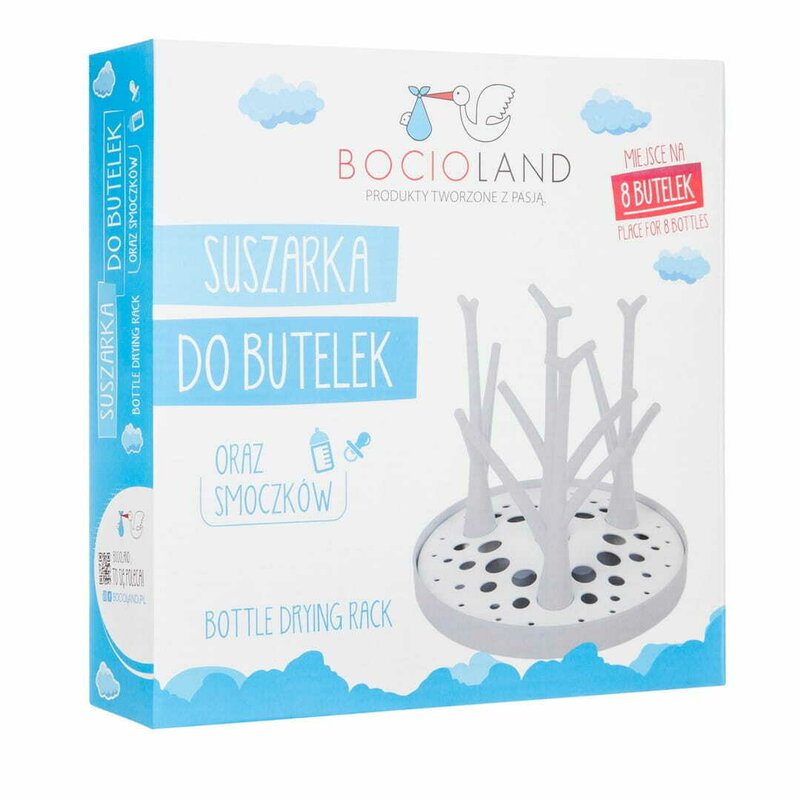 Uscator Bocioland pentru biberoane 22x26 cm White