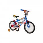 Bicicleta pentru copii 12 inch Magik Bikes 2 frane de mana roti ajutatoare Albastra