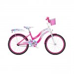 Bicicleta pentru copii 20 inch Magik Bikes portbagaj pasager 2 frane de mana Roz