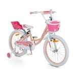 Bicicleta pentru fetite cu roti ajutatoare Byox Fashion Girl Coral 20 inch