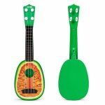 Chitara ukulele Ecotoys pentru copii cu 4 corzi Pepene