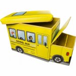 Cutie depozitare LG Imports cu capac Autobuz scolar 55x25x32 cm