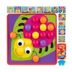 Joc Button Idea Kruzzel cu 12 mozaicuri si 45 butoane colorate in 6 culori