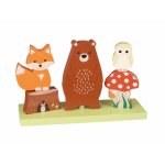 Jucarie din lemn Orange Tree Toys de stivuit cu animalele padurii