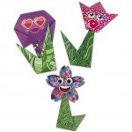 Kit Origami Moxy 18 foi cu stickere flori