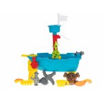 Masuta de joaca pentru apa si nisip cu 25 elemente Corabia Piratilor Blue