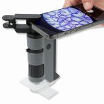 Microscop portabil cu LED si UV cu adaptor de smartphone marire 100-250x MicroFlip