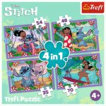 Puzzle Trefl 4 in 1 Stitch Ziua fermecata