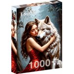 Puzzle Enjoy Lady and the Wolf 1000 piese