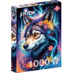 Puzzle Enjoy Magical Wolf Portrait 1000 piese