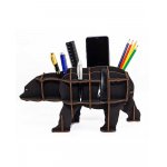 Puzzle 3D EWA din lemn 26 piese Organizator de birou ursul negru