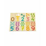 Puzzle educativ Invata cifrele din lemn 10 piese