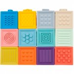 Set 12 Cuburi Senzoriale din silicon Multicolor Letters