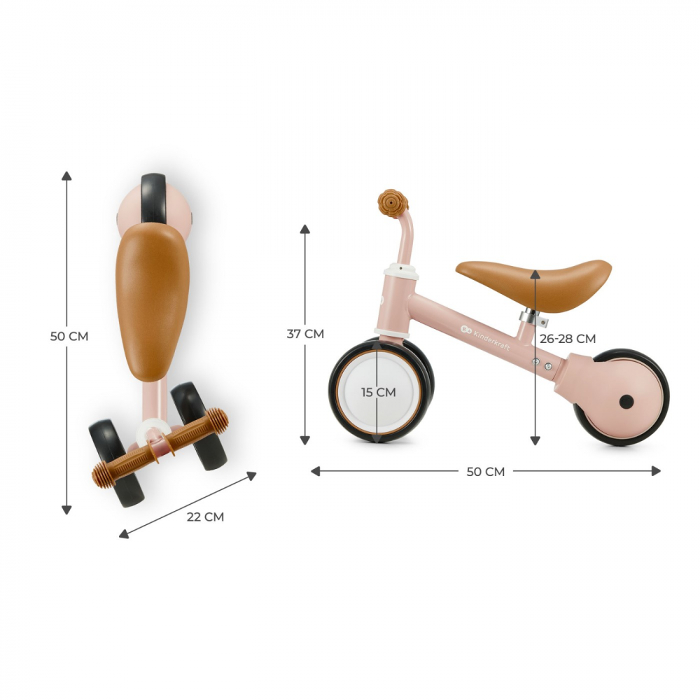 Bicicleta echilibru Kinderkraft Cutie fuzzy peach - 4