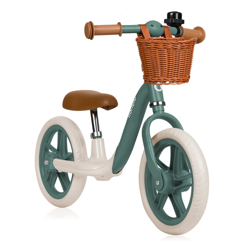 Bicicleta fara pedale Lionelo Alex Plus cu roti din spuma Eva 12 inch Green Forest - 1