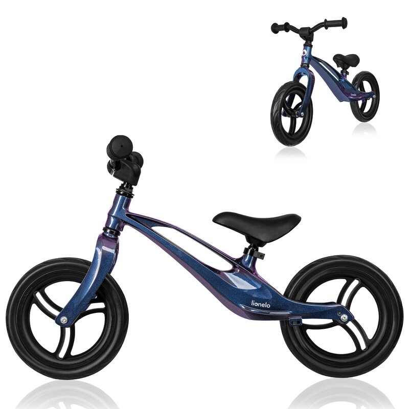 Bicicleta fara pedale Lionelo Bart 12 inch Blue Violet - 2