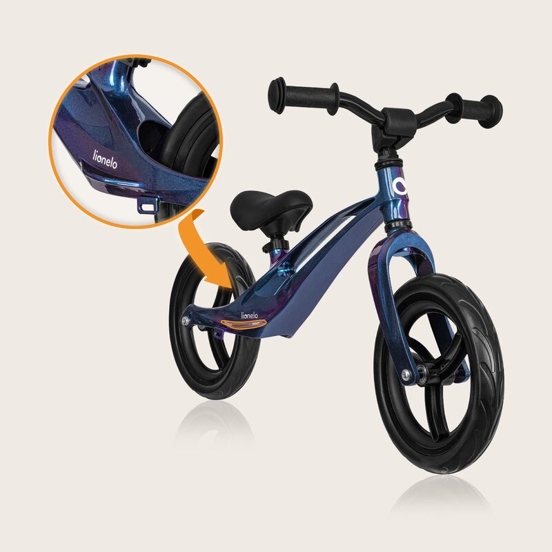 Bicicleta fara pedale Lionelo Bart 12 inch Blue Violet - 4