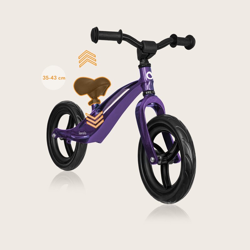 Bicicleta fara pedale Lionelo Bart 12 inch Purple Amethyst - 3